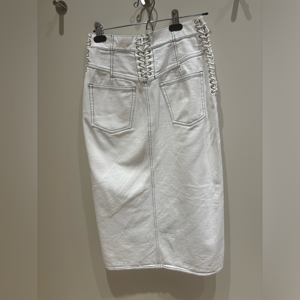 Phillip Lim white denim maxi skirt 2